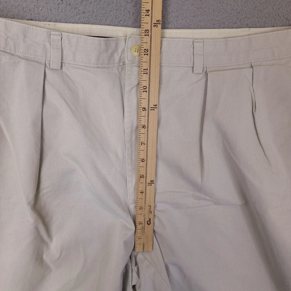 Polo Ralph‎ Lauren Shorts Mens 40 Beige 100% Cotton Pleated Tyler Short Vintage
